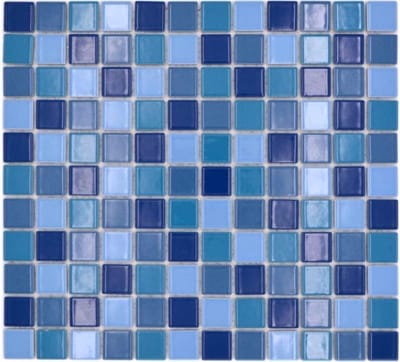Keramische Mozaïektegels - Glanzende Wandtegels - Badkamer Decoratie - Vorstbestendig en Duurzaam - 326x300mm Mat - Blauw Groen Turquoise