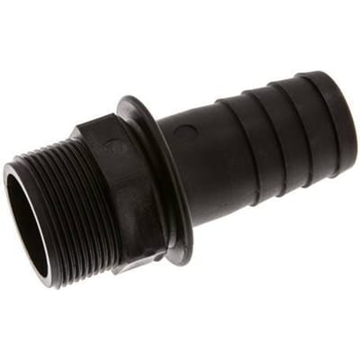 G 1 1/2'' Buitendraad x 38mm Polypropylene (PP) Slangpilaar 10 Bar