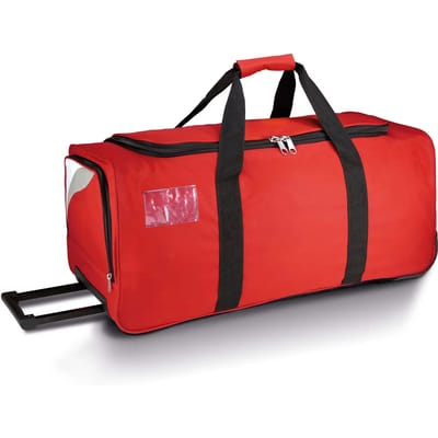 PROACT® Grote sporttas op wieltjes - 65 L PA534 - Red / White / Light Grey - One size