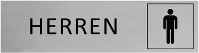 CombiCraft Aluminium Deurbordje "Herren " 165x45mm met tape