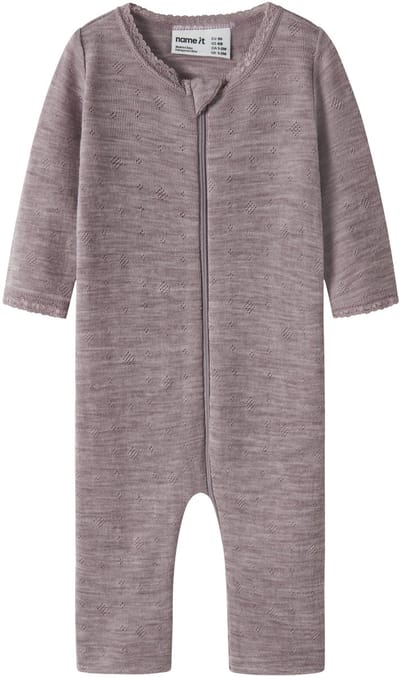 NAME IT - NBFWANG WOOL NEEDLE NIGHTSUIT SOLID - Baby - Pyjamas