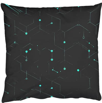 Sierkussens - Kussentjes Woonkamer - 50x50 cm - Netwerk - Blauw - Punten - Patroon