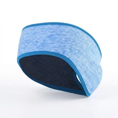 Lichtblauwe elastische oorwarmer hoofdband voor dames en heren – unisex sport hoofdband met oorbedekking – winter hardloop haarband oorband