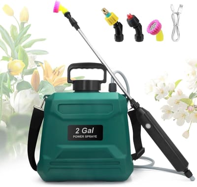 Draagbare Elektrische Vernevelaar van 8 L – Oplaadbare 2000 mAh, 3 Vernevelstandaarden, Verstelbare Schouderriem, Ideaal voor Tuin, Planten en Buitengebruik