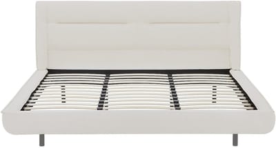 Vente-unique Bedframe stof beige 180 x 200 cm (Super King Size Bed)