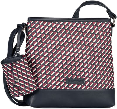 TOM TAILOR schoudertas Xenia Crossbody Bag Printed Blue donkerblauw
