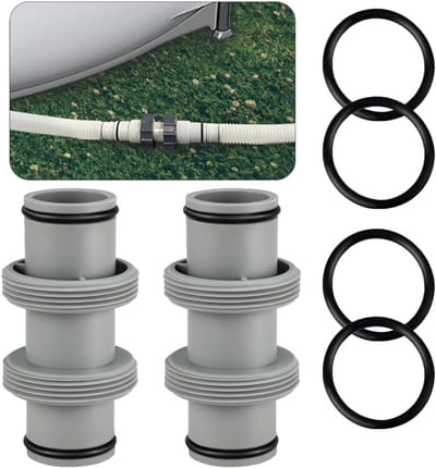 38 mm zwembadslangkoppeling, aansluitstuk voor zwembadpomp, koppeling voor Ø38 mm zwembadslang, adapter voor Intex- en Coleman-zwembadslangen