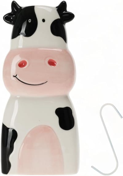 Luchtbevochtiger Dierenvorm - Waterverdamper Keramiek - Binnenklimaat Verbeteren - 200ml Inhoud - Past op Radiator - Wit Koe