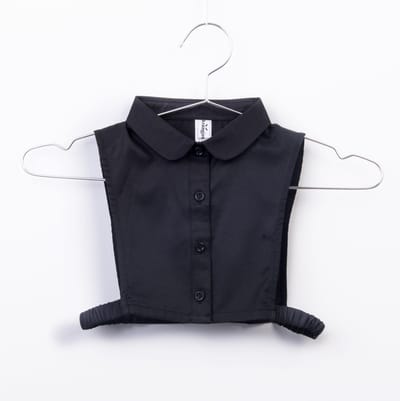 Kraagjeskopen.nl® Los Kinderkraagje Zwart - Ronde Kraag Basic - Blouse Kraagje voor Meisje