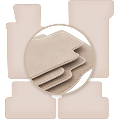 PREMIUM beige vloermatten voor: Mercedes SL R107 met katalysator coupé, cabrio 1985-1989