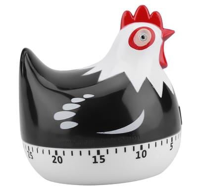 Allecto - Keukenwekker - Countdown-Timer - Mechanisch en makkelijk in gebruik - 7 cm - Schattig kipvormig patroon - Voor koken en bakken - Multifun...