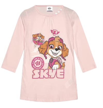 PAW Patrol Nachthemd - Skye - Lange Mouw - Katoen - Roze - Maat 98