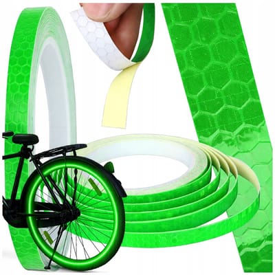 Reflecterende Tape Groen 8m – Waterdichte Zelfklevende Veiligheidstape – Reflectie Sticker voor Fiets, Motor, Auto, Helm & Aanhanger
