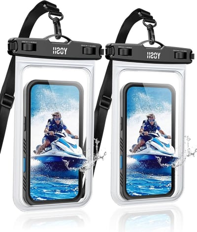 Waterdichte Telefoonhoes voor Grote Telefoons tot 8.5", 2-Pack IPX8, Ideaal voor Booten, SUP en Strandactiviteiten, Geschikt voor iPhone en Samsung