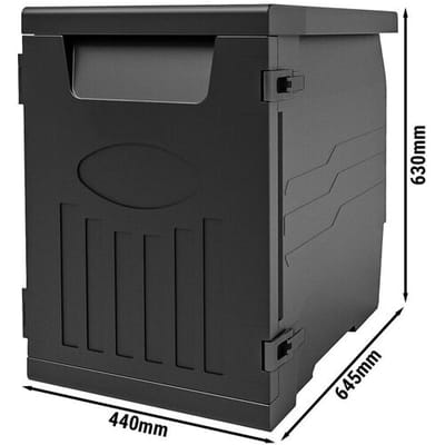 GGM Gastro Thermobox - Frontlader - 92 Liter - für 12x GN 1/1 Zwart