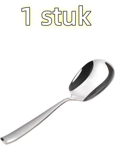 1 stuk - Grote lepel - Serveerlepel - Westerse lepel - 316 roestvrij staal - Geschikt voor huishoudelijk gebruik - 24 cm * 7 cm - Zilver