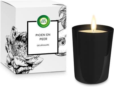Luxe Geurkaars met Pioenroos & Peer - Lange Brandduur - Sfeervolle Woonaccessoire