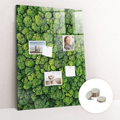 Tulup Glassboards - Wijnkurken Magneetbord - 40 cm x 60 cm - Rood Magnetic Board - Gratis 5 Sterke Magneten - Moderne Wanddecoratie - Magneetbord Keuken - Memobord Keuken - Planning Muur - Magnetisch Wandbord