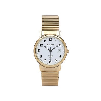 Mooi horloge goudkleurig met datum-AB6140