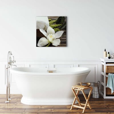Canvas print DD123266 Orchidee A.S. Création 0,5 x 0,5 m Bruin Kantoor Hal/Gang Keuken Slaapkamer Woonkamer