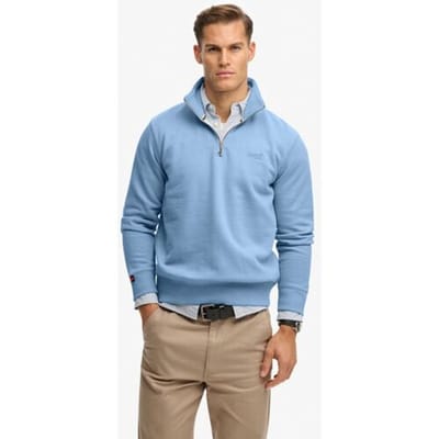 Superdry - Essential Logo Half Brushed Zip Hoodie - Heren - Hoodies