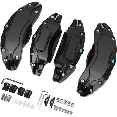 Lot de 4 caches d'étrier de frein avant et arrière en alliage d'aluminium pour moyeu de roue Tesla Model Y 19 20 pouces noir