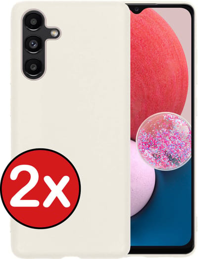 Hoesje - 2 Stuks - Geschikt voor Samsung Galaxy A13 5G - Sterk & Shockproof - Telefoonhoes - Back Cover - Case Siliconen - Telefoon Hoes - Wit