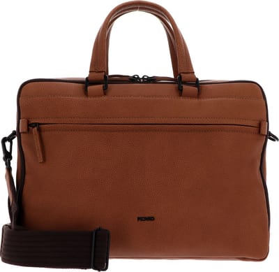 PICARD Leren Business tas Schoudertas met laptopvak Casual Business Bag Cognac Bruine