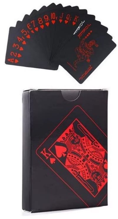 Waterdichte Professionele Poker Kaarten - Plastic Speelkaarten - luxe kaartspellen - Professionele Premium Speelkaarten - Speelkaarten - Zwart en Rood