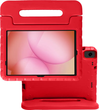 Hoes - Geschikt voor Samsung Galaxy Tab A11 Plus - Kinderhoes Shockproof Bumper - Kidsproof Case - Tablet Hoesje - Kinder Hoes Cover - Rood