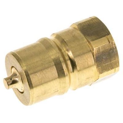 Messing DN 25 Hydraulische Koppeling Insteeknippel 1 inch NPT binnendraad ISO 7241-1 B D 37.8mm