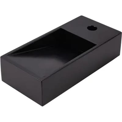 Aquavive Wasbak Rino Solid Surface Basin - Rechthoek - Zwart - 38x18x9cm