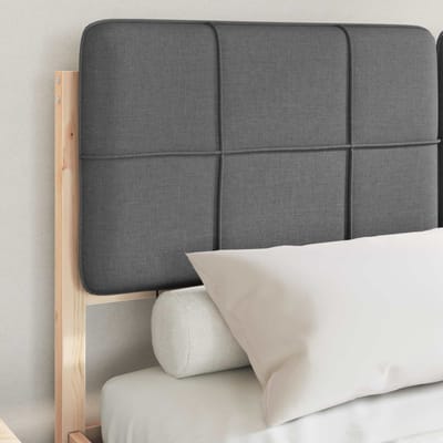 vidaXL - Bedframe - met - Gevoerde - Hoofdbord - Donkergrijs - 160 - x - 200 - cm