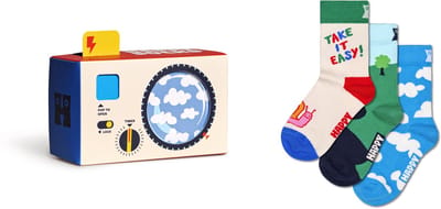 Happy Socks - Kids 3-pack Camera Gift Set - Unisex - Sokken
