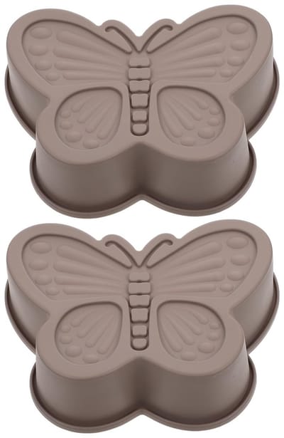Dailygoods- Cakevorm Vlinderontwerp - 2 Stuks - Siliconen Bakvorm - Non-stick - Geschikt voor Taarten - Voedselveilig Materiaal - Creatief Motief
