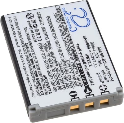 Camera Accu - Vervangende Batterij - Fotograferen Onderweg - Li-Ion Technologie - 600mAh - Grijs