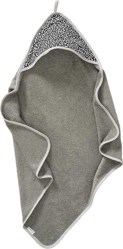 Cottonbaby Badcape - badstof - panter grijs