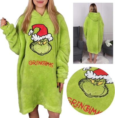 Grinch Groen, uniseks sweatshirt/jas/blouse met capuchon, snuddie