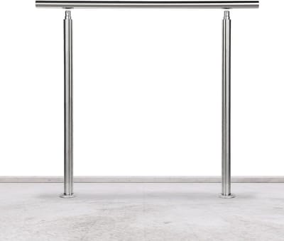 Roestvrijstalen Leuning - Balkon Reling Balustrade - Veilig Traplopen - Instelbare Hoek - 150 cm - Zilver