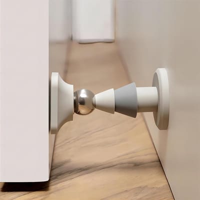 Zwarte Magnetische Vloerdeurstopper - Geluidsarm en Schokbestendig, Geschikt voor Alle Deuren en Ramen, Ideaal voor Thuisgebruik