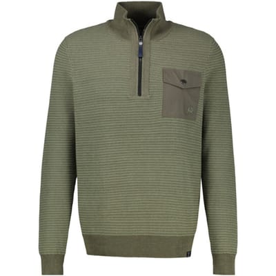 Lerros Trui Gebreide Trui In Structuur Breisel 2595424 661 Nordic Olive Mannen Maat - 3XL