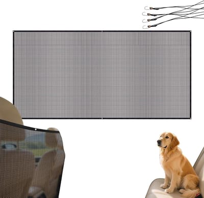 Honden Autonet - Autonet Hondenrek - Veilig Reizen - Verstelbaar Ontwerp - 60 x 120 cm - Zwart