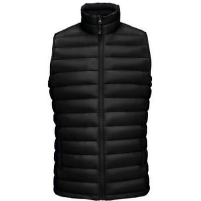 SOLS Heren Wilson Lichtgewicht Gewatteerde Bodywarmer (Zwart)