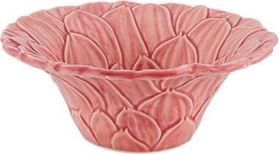 Bordallo Pinheiro Maria Flor Dália Schaaltje - Roze - Aardewerk - Ø 16 cm