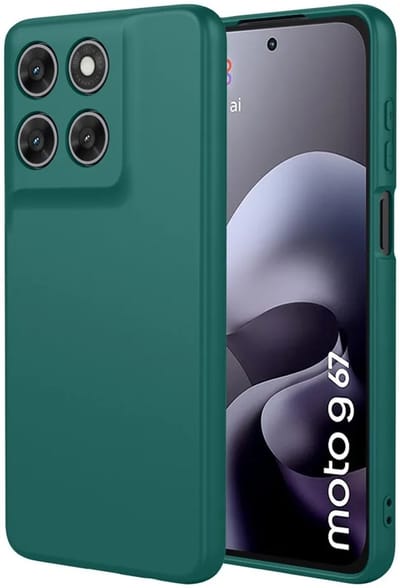Hoesje geschikt voor Motorola Moto G67/G77 - Phonesta Soft Silk Silicone Back Cover - Donkergroen