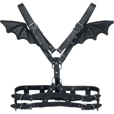Gothicana by EMP - Gothic Harness - Eternal Allure Fledermaus-Flügel Harness - voor Vrouwen - zwart
