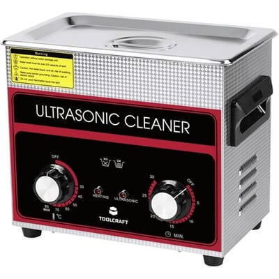 TOOLCRAFT USC-320 Ultrasoonreiniger Sieraden, Kantoorartikelen, Werkplaats 280 W 3.2 l Met verwarming, Met reinigingskorf
