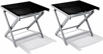 HEZIVO® Voetenbank Buiten - Opvouwbaar - Weerbestendig - Set van 2 - Aluminium