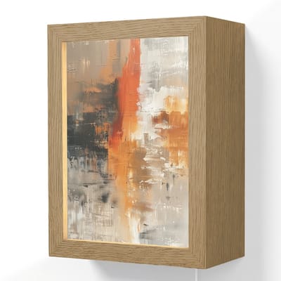 Wandlamp 15x20 cm - Oplaadbaar - Verf - Patroon - Modern - Kunst - Wandlampen binnen woonkamer - Slaapkamer lamp met kabel - Decoratieve nachtlamp - Vloerlamp snoer