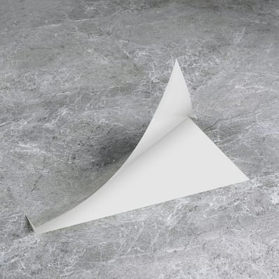 Vloertegels Stickers 15-Piece 30X60CM PVC Grijs Marmer Waterdicht Zelfklevend voor Badkamer en Keuken, Ideaal voor Vinyl en Laminaatvloeren
